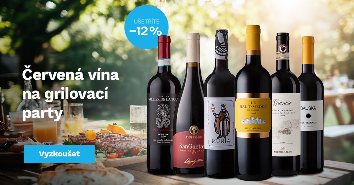 Červená vína na grilovací party