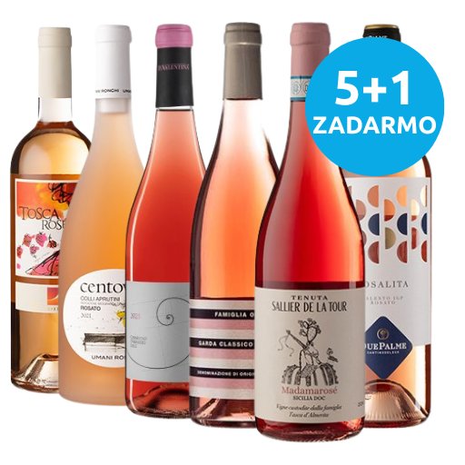 Degustační balíček Rosato, 5+1 ZDARMA, 6x0,75l