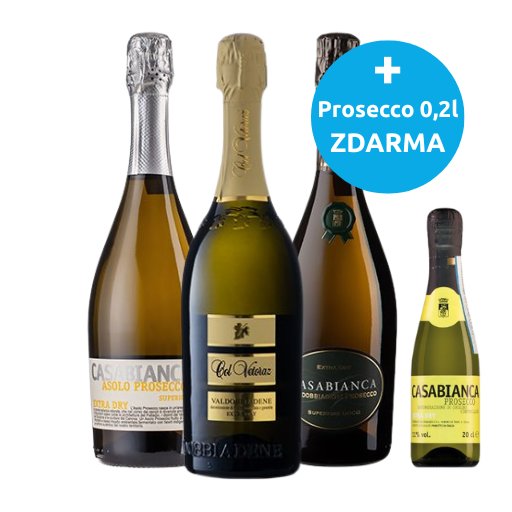 Degustační balíček Prosecco Extra Dry, 3x0,75l